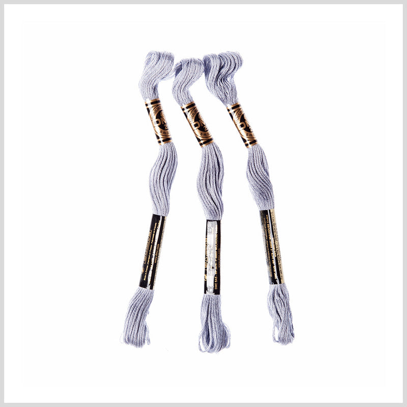 3-Pack DMC Size 6 Embroidery Floss #318 Light Steel Gray