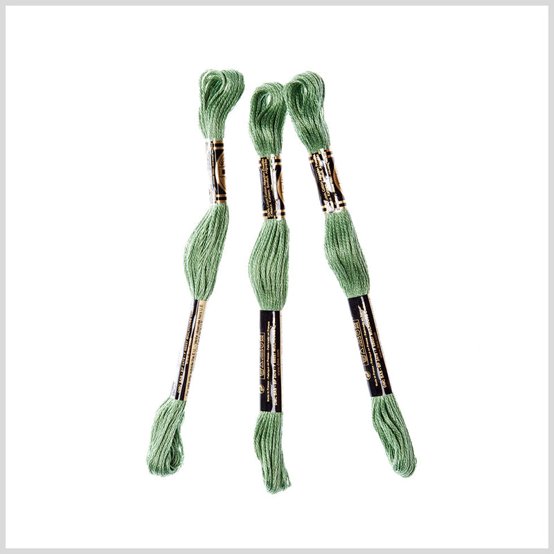 3-Pack DMC Size 6 Embroidery Floss #320 Medium Pistachio Green