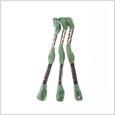 3-Pack DMC Size 6 Embroidery Floss #367 Dark Pistachio Green