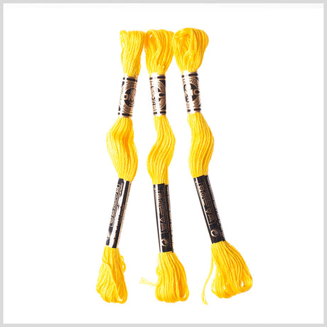 3-Pack DMC Size 6 Embroidery Floss #444 Dark Lemon