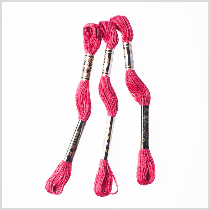 3-Pack DMC Size 6 Embroidery Floss #498 Dark Red (3 Pack)
