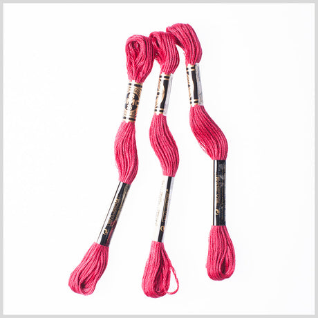 3-Pack DMC Size 6 Embroidery Floss #498 Dark Red (3 Pack)