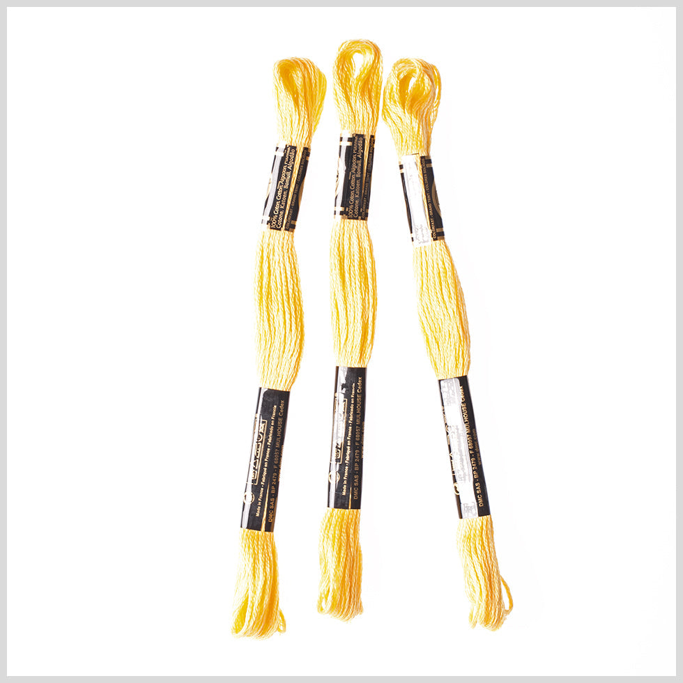 3-Pack DMC Size 6 Embroidery Floss #726 Lemon Chrome