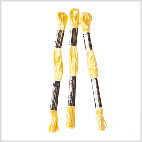 3-Pack DMC Size 6 Embroidery Floss #726 Lemon Chrome