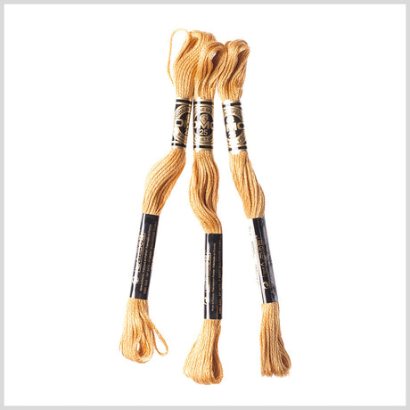 3-Pack DMC Size 6 Embroidery Floss #729 Old Gold