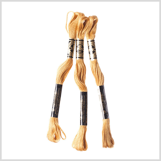 3-Pack DMC Size 6 Embroidery Floss #729 Old Gold