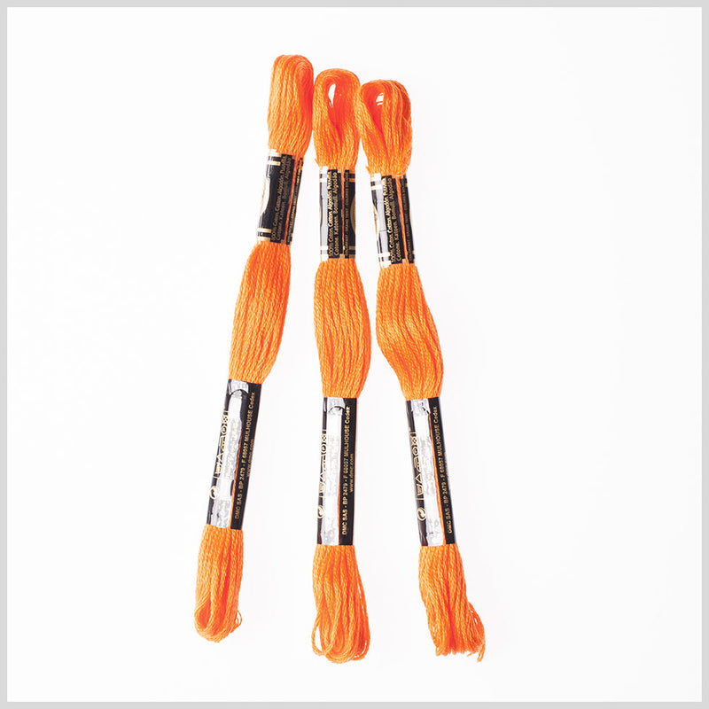 3-Pack DMC Size 6 Embroidery Floss #740 Carrot