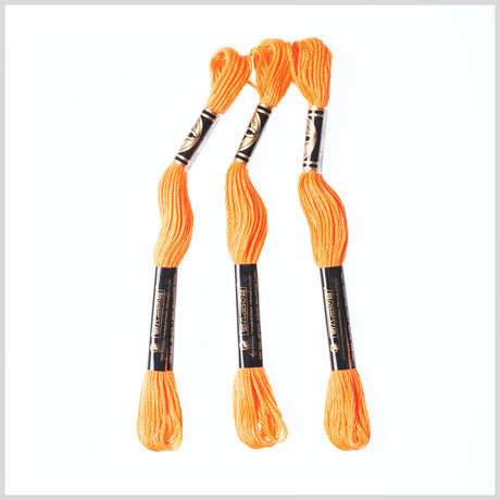3-Pack DMC Size 6 Embroidery Floss #741 Medium Tangerine