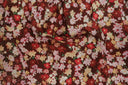 1 Yard Satin Floral Print Fabric Lightweight Woven Polyester, 57/58” Wide for Dresses & Decor