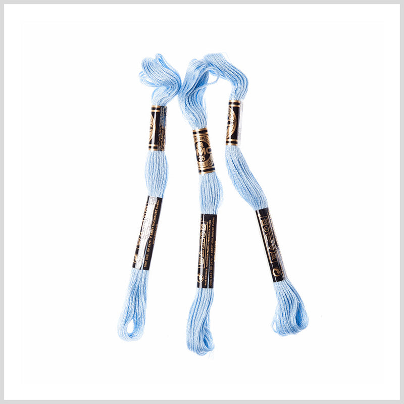 3-Pack DMC Size 6 Embroidery Floss #800 Pale Delft Blue