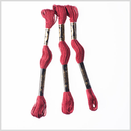 3-Pack DMC Size 6 Embroidery Floss #815 Medium Garnet