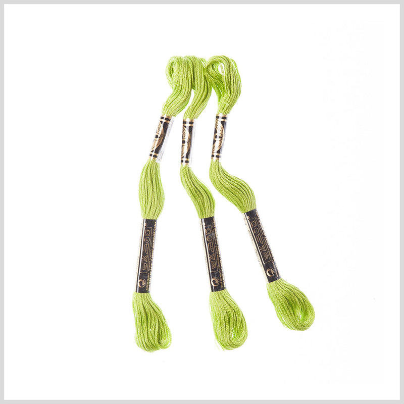 3-Pack DMC Size 6 Embroidery Floss #907 Light Parrot Green