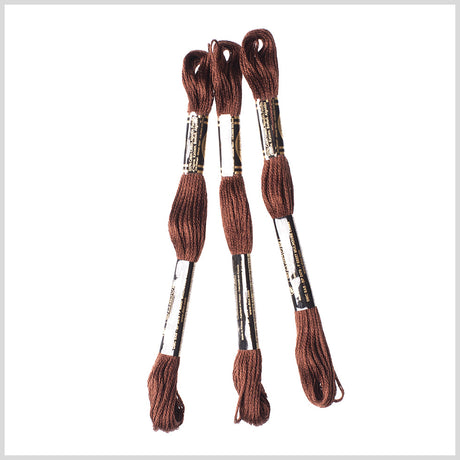 3-Pack DMC Size 6 Embroidery Floss #938 Chocolate Brown