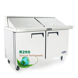 Atosa MSF8307GR Mega-Top Two Door Sandwich Prep Table 60-1/4"W, 17.2 Cu. Ft.