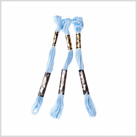 3-Pack DMC Size 6 Embroidery Floss #3325 Light Baby Blue