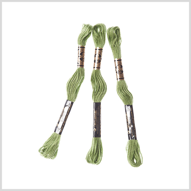 3-Pack DMC Size 6 Embroidery Floss #3347 Foliage