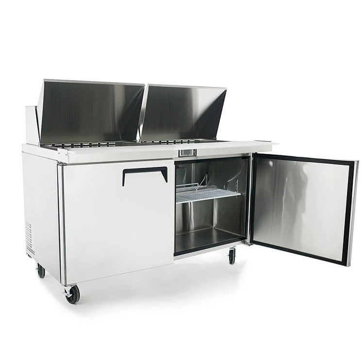 Atosa MSF8307GR Mega-Top Two Door Sandwich Prep Table 60-1/4"W, 17.2 Cu. Ft.