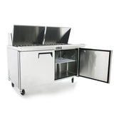 Atosa MSF8307GR Mega-Top Two Door Sandwich Prep Table 60-1/4"W, 17.2 Cu. Ft.