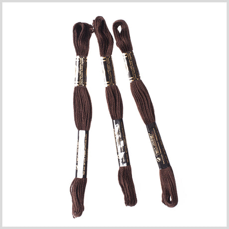 3-Pack DMC Size 6 Embroidery Floss #3371 Black Brown
