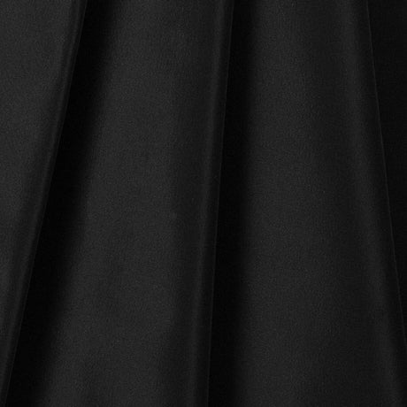 Premier Black Heavy 100% Silk Taffeta