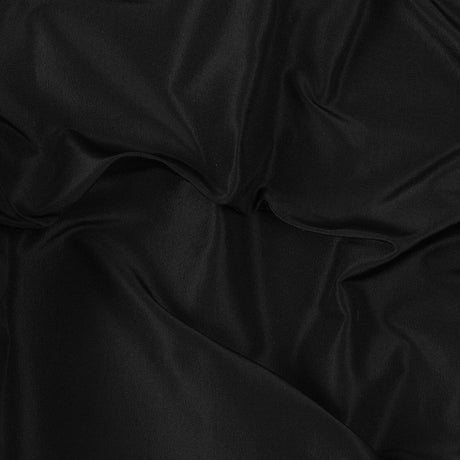 Premier Black Heavy 100% Silk Taffeta