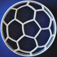 3D Soccer Ball Injection Molded Plastic Cookie Cutter 3.75 in PL108