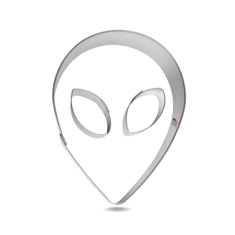 3-piece alien head cookie cutter set with eyes