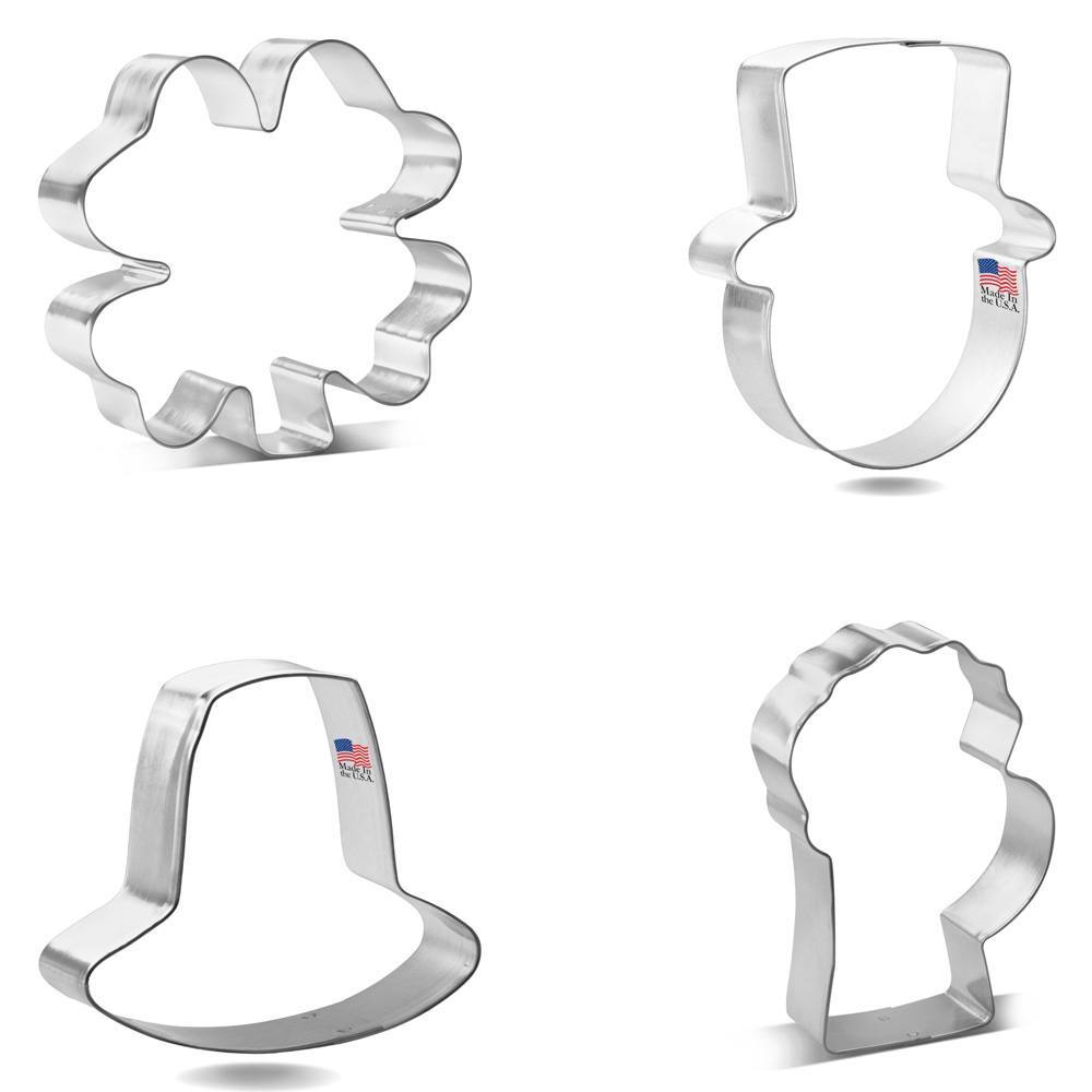 Leprechaun St Patricks Day Cookie Cutter 4 Pc Set HS0473