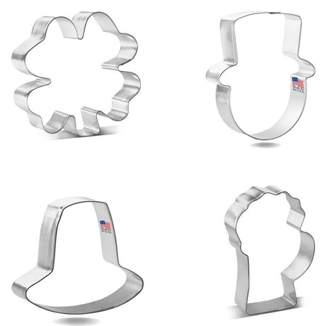Leprechaun St Patricks Day Cookie Cutter 4 Pc Set HS0473