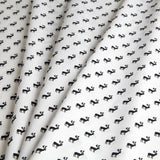 White/Black Reindeer Dense Combed Cotton Poplin