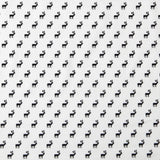 White/Black Reindeer Dense Combed Cotton Poplin