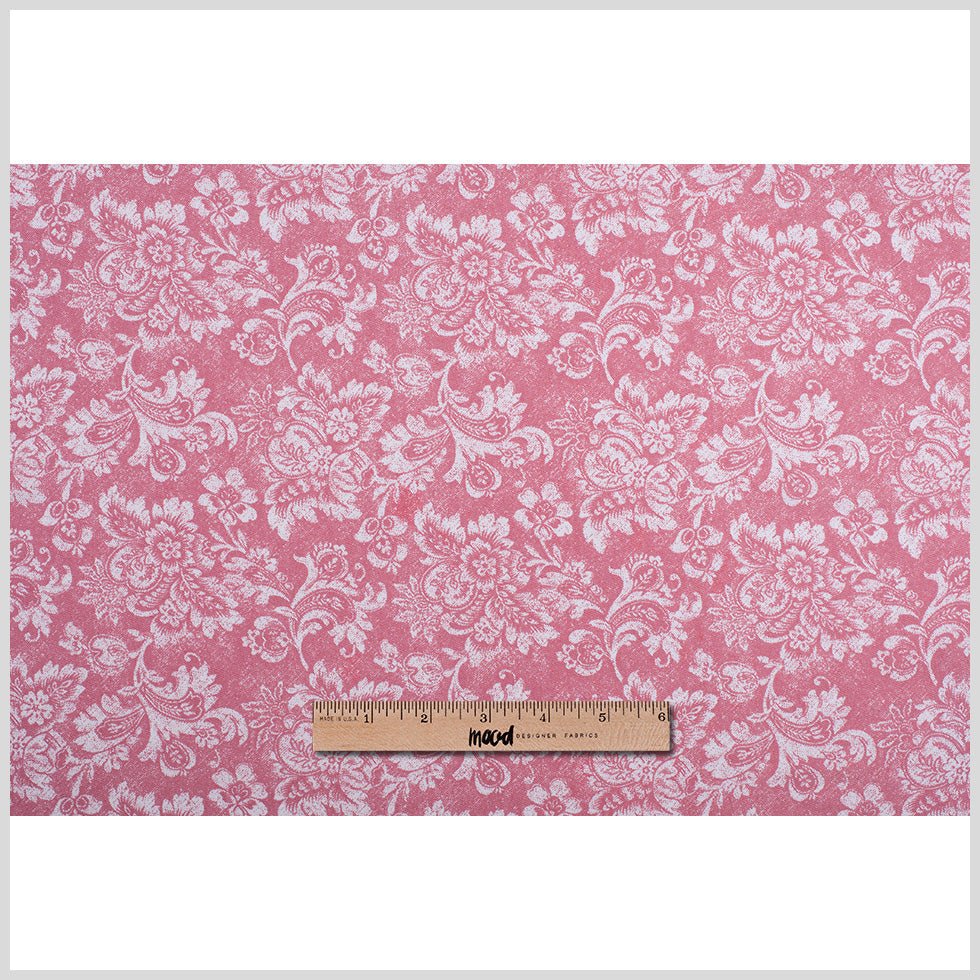 Dusted Brick Aruban Floral Rayon-Polyester Twill