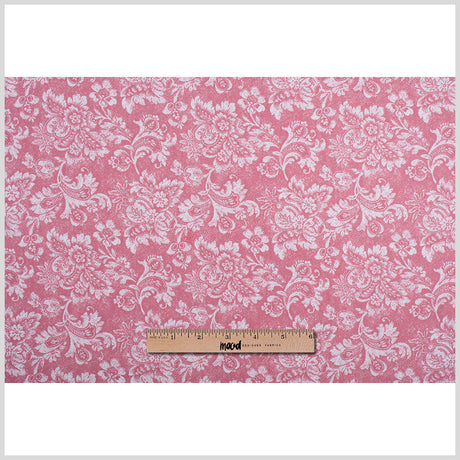 Dusted Brick Aruban Floral Rayon-Polyester Twill