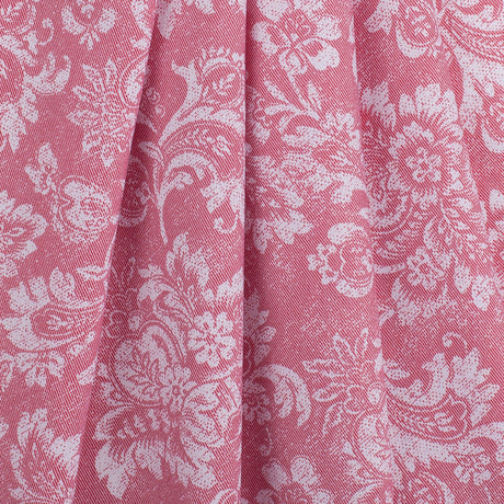 Dusted Brick Aruban Floral Rayon-Polyester Twill