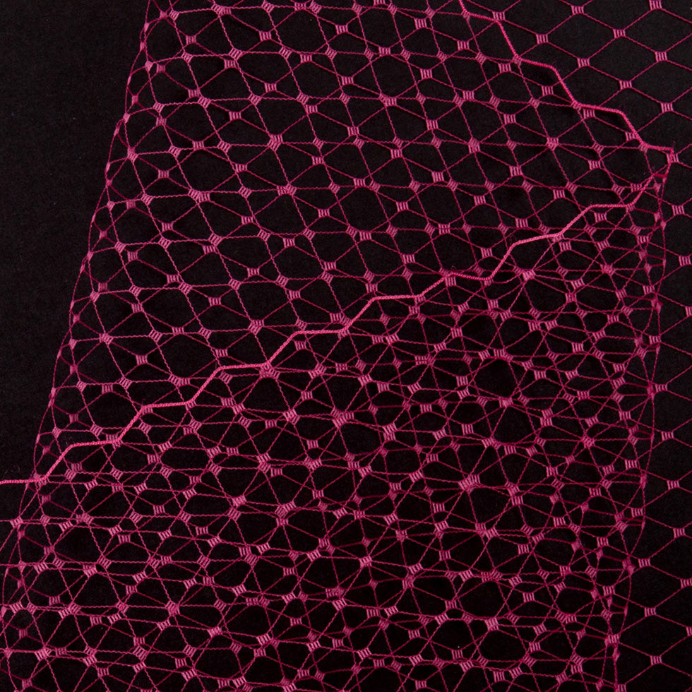 9" Fuchsia Nylon Russian Veiling