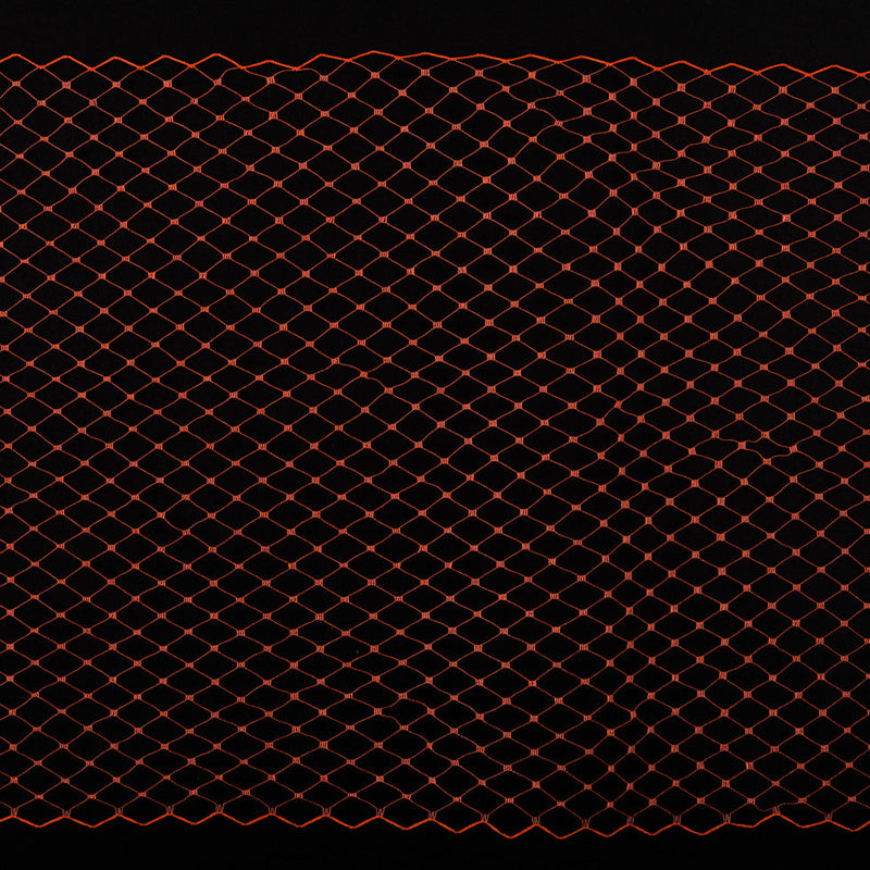 9" Tangerine Nylon Russian Veiling