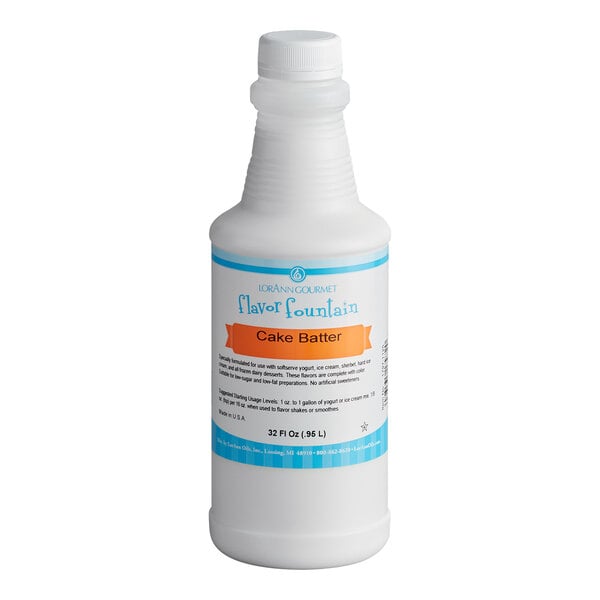 LorAnn Cake Batter Flavor Fountain Syrup 32 fl. oz.