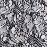 Famous NYC Designer Black/White Floral Crochet Lace