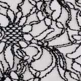 Famous NYC Designer Black/White Floral Crochet Lace