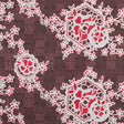 Famous NYC Designer Poppy/Oyster Floral Lace on Geometric Mesh