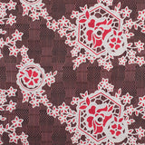 Famous NYC Designer Poppy/Oyster Floral Lace on Geometric Mesh