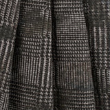 Black/Gray Glen Plaid Wool Knit w/ Fleece Backing