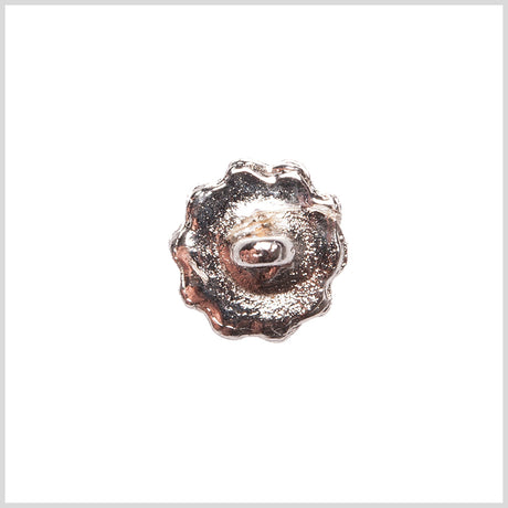 Silver/Clear Rhinestoned Metal Shank Back Button - 22L/14mm
