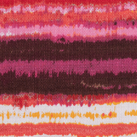 Orange/Fuchsia Striped Mercerized Cotton-Linen Canvas