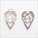 3" Silver Rhinestone Clasp