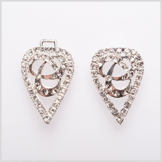 3" Silver Rhinestone Clasp