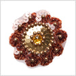 2.5" Brown/Gold Sequin Flower Applique