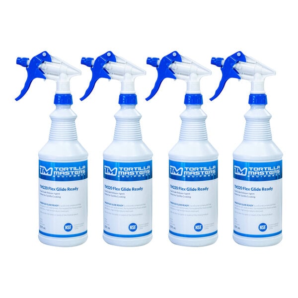 Tortilla Masters TM220-Q4 1 Qt. Flex Glide Ready Spray Release Agent for Tortilla Machines - 4/Case
