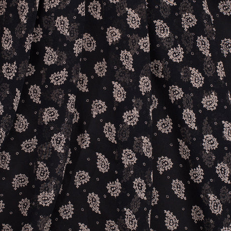 Jason Wu Black/Taupe Paisley Silk Chiffon