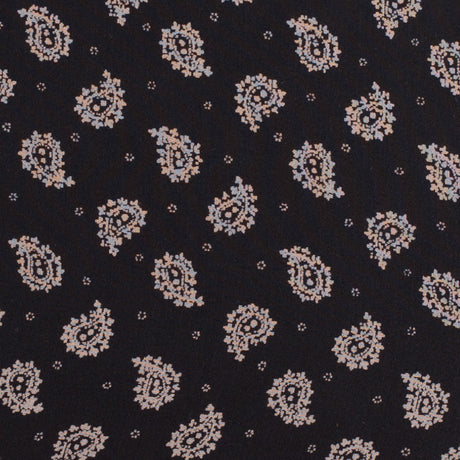 Jason Wu Black/Taupe Paisley Silk Chiffon